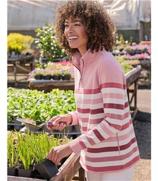 Organic Cotton Half Zip Sweatshirt