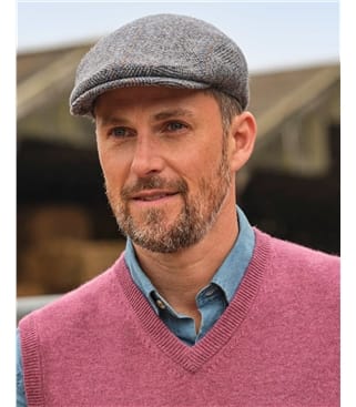 Mens Tweed Flat Cap