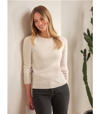  Kaschmir Strickjacke mit Rundhalsausschnit