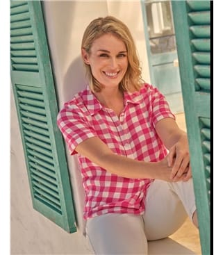 Short Sleeve Checked Shirt