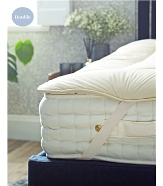Deluxe Wool Filled Double Mattress Topper