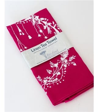 Pure Linen Christmas Tea Towel