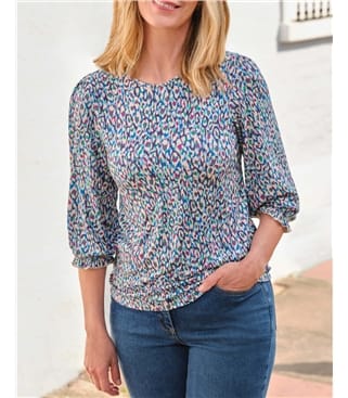 Top à bords froncés - Femme - Viscose