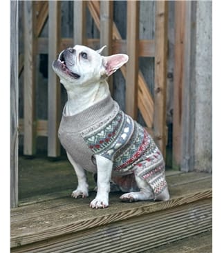 Lambswool Fairisle Knit Dog Jumper