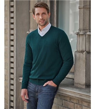 Mens Cashmere V Sweater