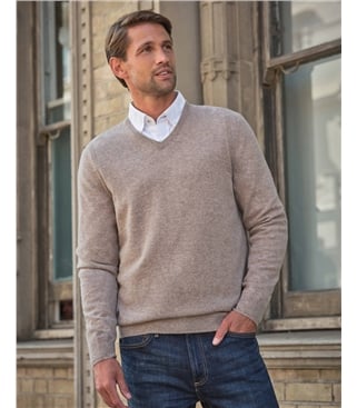 Mens Cashmere V Sweater