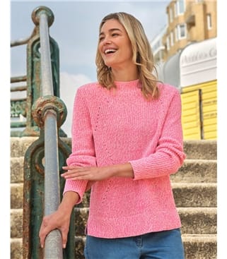 Cotton Twist Pointelle Jumper