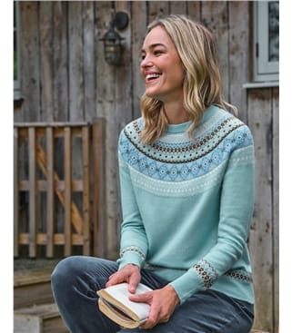 Hübscher Pullover mit Fair-Isle-Passe