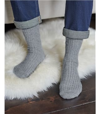 Chaussettes côtelées - Homme - Cachemire & Mérinos