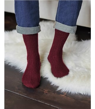 Chaussettes côtelées - Homme - Cachemire & Mérinos