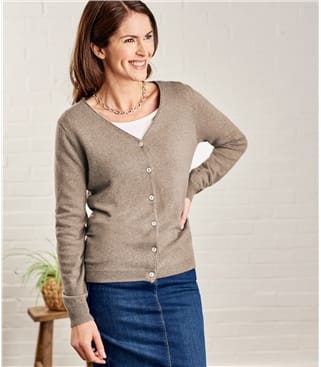 Pepper | Womens Cashmere & Merino Luxurious V Neck Cardigan | WoolOvers AU