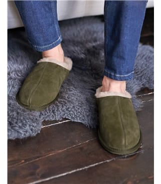 Suede & Sheepskin Mule