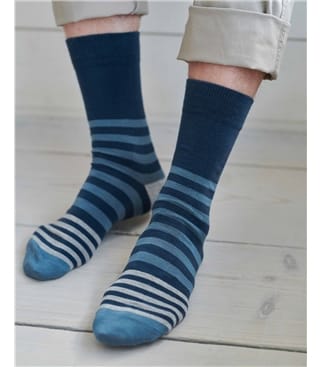 Gestreifte Bambus-Socken für Herren 