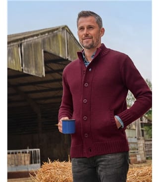 100% Pure Wool Button Everyday Cardigan