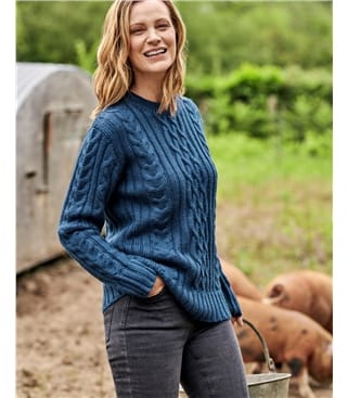 woolovers aran cardigan