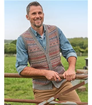 Knitted Fairisle Waistcoat