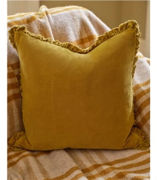 Washed Cotton Velvet Cushion Cover
