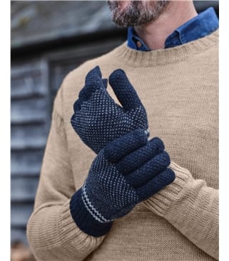 Mens Stitch and Stripe Glove