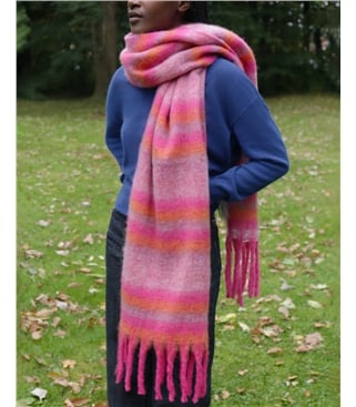 Fluffy Recycled Polyester Blanket Scarf