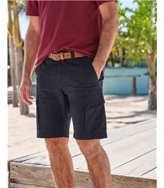 Cotton Stretch Cargo Shorts