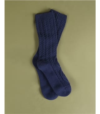 Lambswool Cable Sock Mens