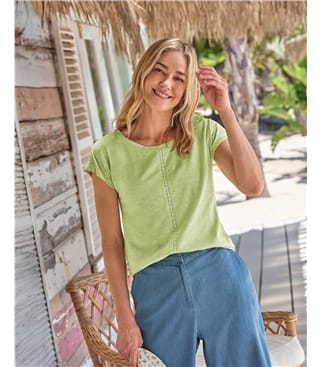 Tshirt à empiècements en dentelle