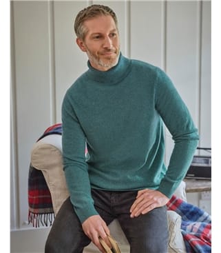 Pure Cashmere Polo Neck Jumper