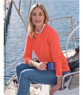 Cashmere and Merino Crew Neck Knitted Jumper