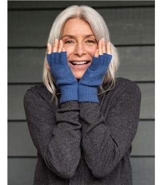 Womens Lambswool Fingerless Gloves