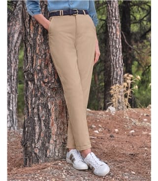 Pantalon chino - Femme - Coton mélangé