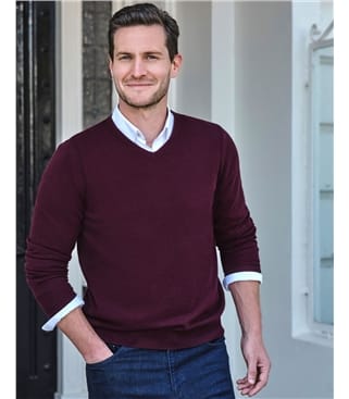 Mens purple cashmere sweater best sale