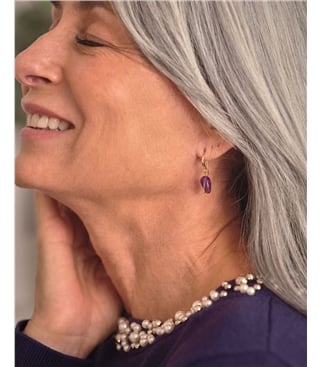 Amethyst Drop Earring