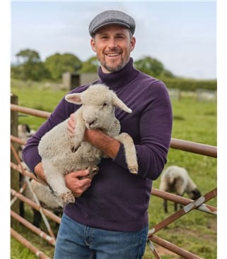 Rollkragenpullover aus Merinowolle und Kaschmir für Herren