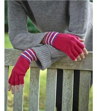 Womens Lambswool Fingerless Gloves