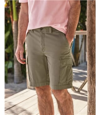 Cotton Stretch Cargo Shorts