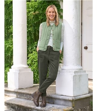 Soft Tapered Leg Cord Trousers