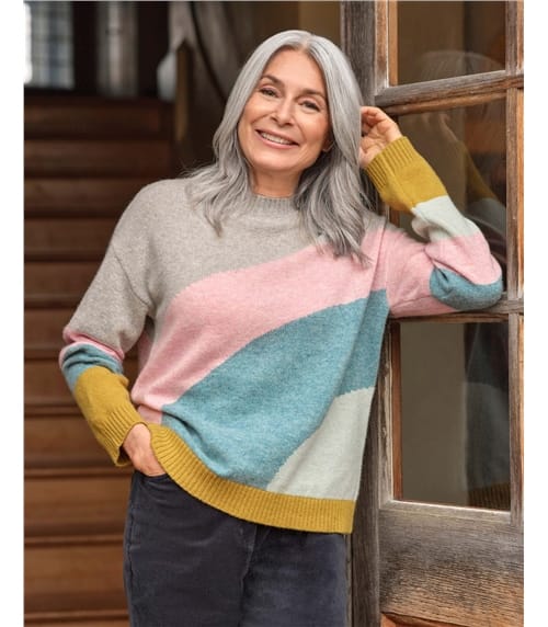 Pullover mit Wellenmuster