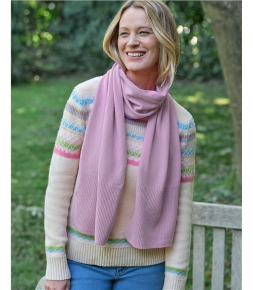 Cashmere Merino Ribbed Scarf