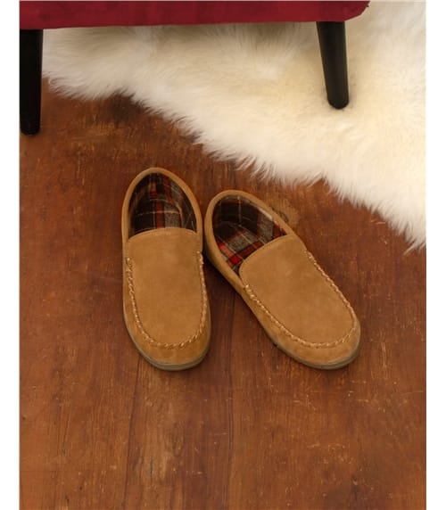 Mens Suede Moccasin With Cotton Lining