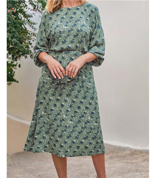 Robe en viscose imprimée Dolman - femme