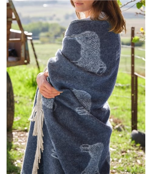 Pure Wool Animal Throw