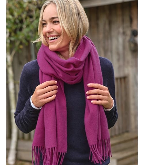 Wide Pure Wool Scarf