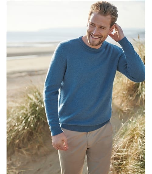 Pure Lambswool Knitted Crew Neck Sweater