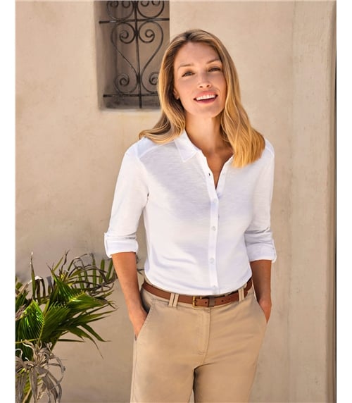 Jersey-Hemd aus Bio-Baumwollmischung