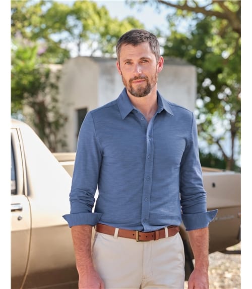 Organic Cotton Long Sleeve Polo Shirt