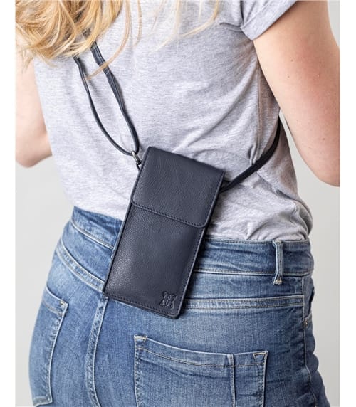Bowness Leather Cross Body Phone Pouch