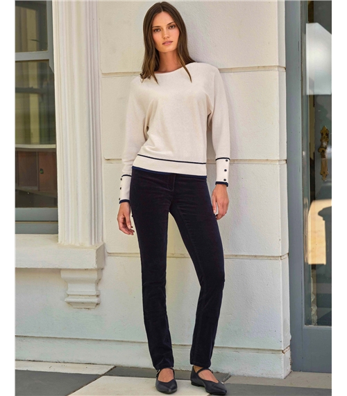 Röhrenjeans aus Samt