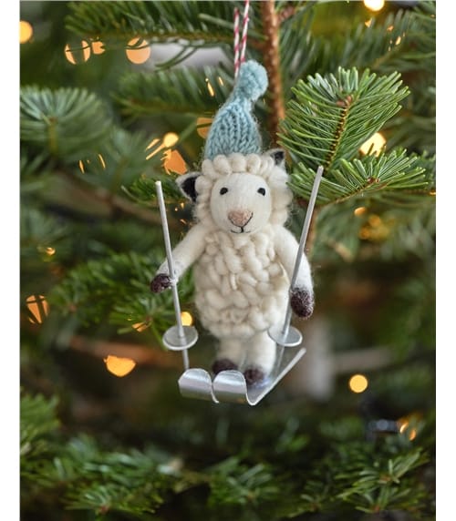 Seamor le mouton qui ski Décoration de Noël - Maison - Pure Laine