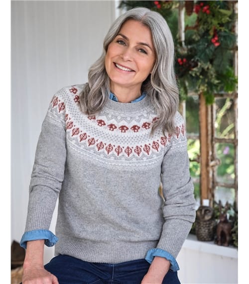 Pullover mit Pilzmuster