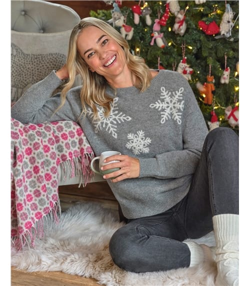 Snowflake Embroidered Jumper